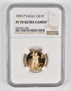 PF70 UCAM 1993-P $10 American Gold Eagle - Graded NGC
