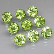 High grade 8.25ct untreated apple green Peridot set