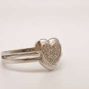 14kt Solid White Gold Diamond Band Ring