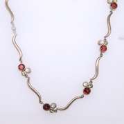 Vintaeg Sterling Silver Gemstone Necklace