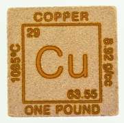 1.5 Inch Element Cube 1 lb .999 Fine Copper (One Pound - 16 oz) Bullion Bar