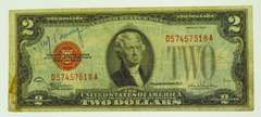 1928-F Red Seal $2 Bill