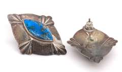 Group Lot of 2 Vintage Sterling Silver Earrings