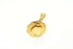 Radiant 18kt Gold Diamond Religious Pendant