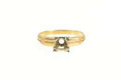 14K Yellow Gold 3.5mm Engagement Setting Vintage NOS 1950's Ring