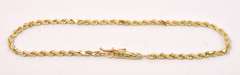 Classic Rope Chain Bracelet in 14K Yellow Gold