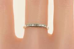 14K White Gold 0.23 Ctw Baguette VS Diamond Wedding Band Ring