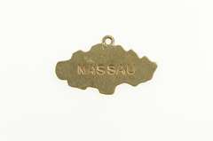 9K Yellow Gold Nassau Bahamas Map Souvenir Travel Charm/Pendant