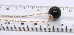 Trendy Effy Yellow Gold Black onyx Ball Necklace