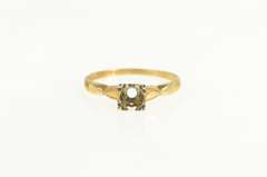 14K Yellow Gold 3.8mm Vintage NOS 1950's Engagement Setting Ring