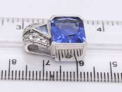 Group Lot of 6 Vintage 925 Sterling Silver Cubic Zirconia Pendants