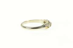 14K White Gold Vintage NOS 1950's Wedding Band Setting Ring