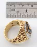 Custom Made 14k & Diamond Steer Ring