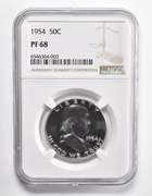 PF68 1954 Franklin Half Dollar - Graded NGC