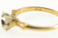 14K Yellow Gold 4.8mm Vintage NOS 1950's Engagement Setting Ring