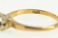 14K Yellow Gold 4.4mm Vintage NOS 1950's Engagement Setting Ring