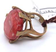 Stephen Dweck Rock Crystal Triplet Black Coral Gemstone Ring