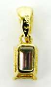 14K Mystic Topaz Emerald Cut Pendant