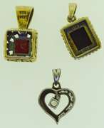 Sterling  Silver Gemstone Pendant Lot