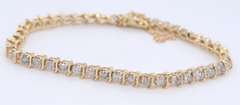 Powerful Yellow Gold III Set Diamond Bracelet