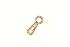 14K Yellow Gold Round CZ Graduated Classic Statement Pendant