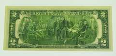 1976 Uncirculated Two Dollar Bill With April 1976 Post Mark Eagle Stamp
