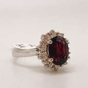 Stunning 14kt Gold, Pink Tourmaline, & Diamond Halo Ring