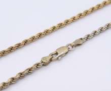 Vintage Italian Sterling Silver Rope Chain Necklace