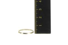 14K White Gold Vintage NOS 1950's 1.3mm Grooved Band Ring