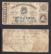50 Cent The State Of Alabama 1863 Obsolete Circulated