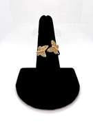 Delightful 18kt Yellow Gold Diamond Butterfly Ring