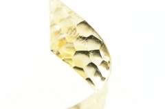 14K Yellow Gold Hammered Twist Loop Stud Enhancer Earring Jackets