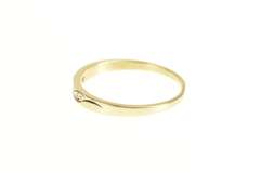 14K Yellow Gold 1950's Retro Diamond Wavy Design Wedding Ring