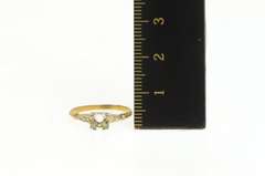 14K Yellow Gold 4.0mm Setting Vintage NOS 1950's Engagement Ring