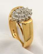 Classic 14k Diamond Cluster Ring