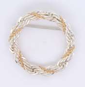 Tiffany & Co Rope Circle Pin in Sterling Silver