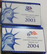 2 sets:  2003 & 2004 PRF Sets  NOTE: The US Mint is now charging $32 for current non-Silver PROOF Sets.