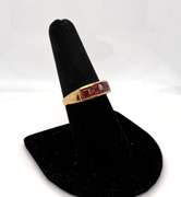 Ornate 18kt Yellow Gold Red Tanzanite Ring