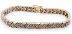 Vintage Sterling Silver Crystal Bracelet