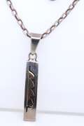 Vintage Sterling Silver and Yellow Gold Pendant on Chain Necklace