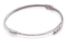 Vintage Serling Silver Cubic Zirconia Bangle