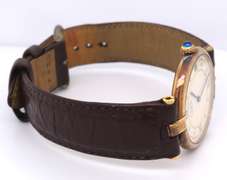 Genuine Ladies must de cartier 18k gold over silver watch