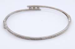 Vintage Serling Silver Cubic Zirconia Bangle