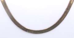 Vintage Italian Sterling Silver Herringbone Necklace