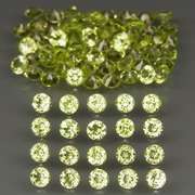 Round cut! Unheated! 6.00ct Peridot set