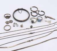 Group Lot of Vintage Sterling Silver Jewelry