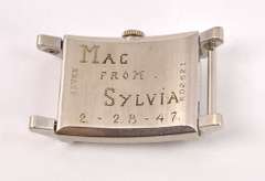 Gruen Curvex Mechanical Wind Watch in 14K White Gold