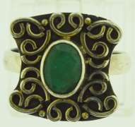 Sterling Silver Green Quartz Ring