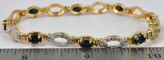 Vermeil Sapphire Bracelet With Silver Accents