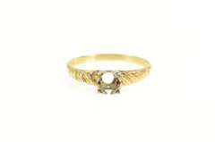 14K Yellow Gold 4.1mm Vintage NOS 1950's Engagement Setting Ring